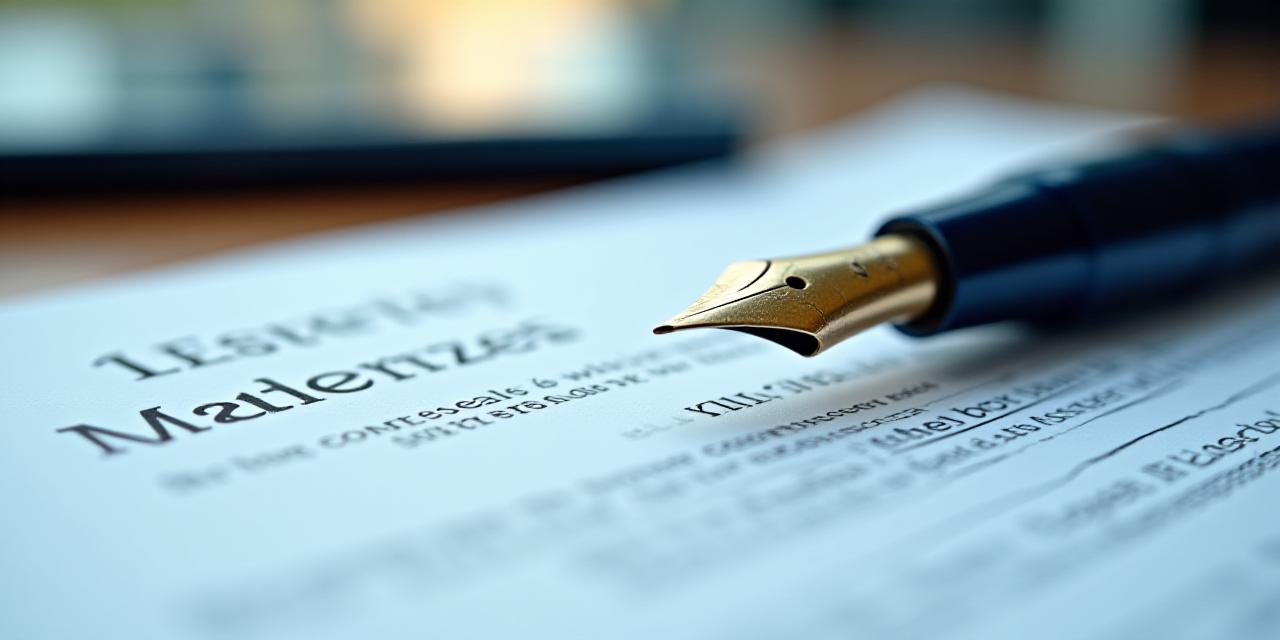 Close-up of a high-quality fountain pen resting on a signed legal document in a bright London office